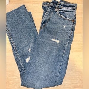 Abercrombie & Fitch Curve Love Ankle Straight Ultra High Rise Jeans
